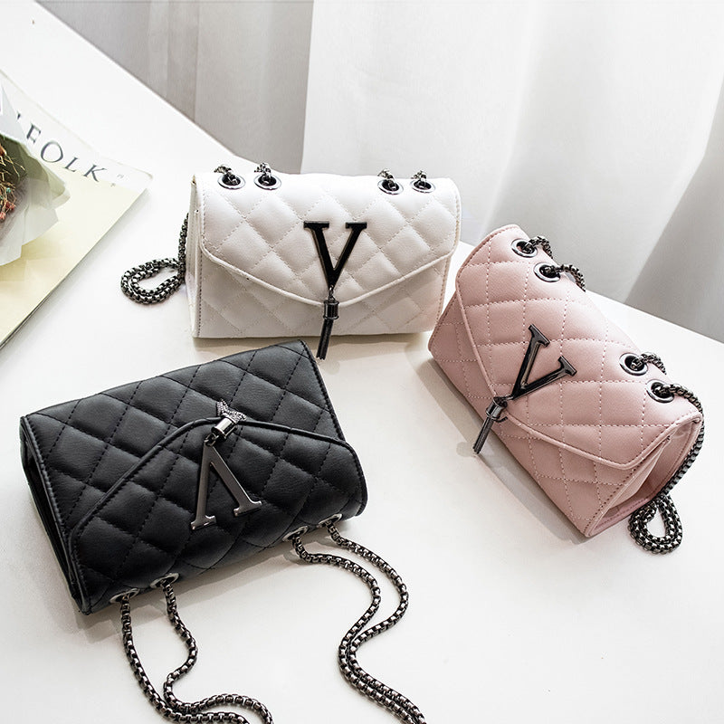 Bags for women elegant rhombus small square bags 2021 new fashion tassel decorative chain shoulder crossbody bag trendy - KuzuSHOP