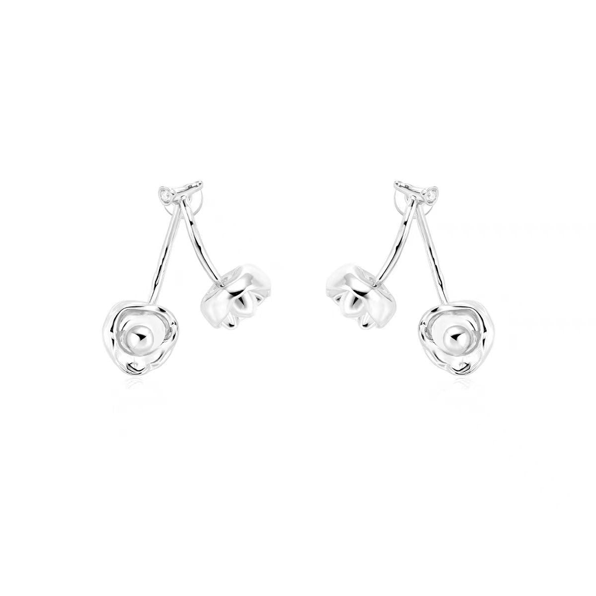 Women's Fashion Silver Plated Dual-wear Earrings - KuzuSHOP