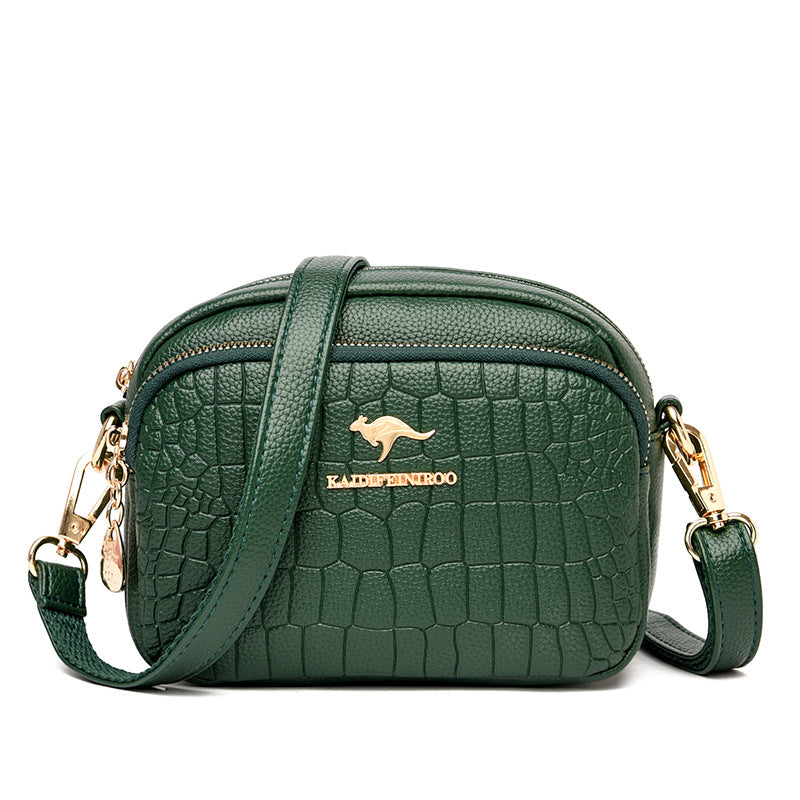 Bag women's bag new 2021 Messenger shoulder bag women's fashion crocodile pattern small bag small square bag Europe and America