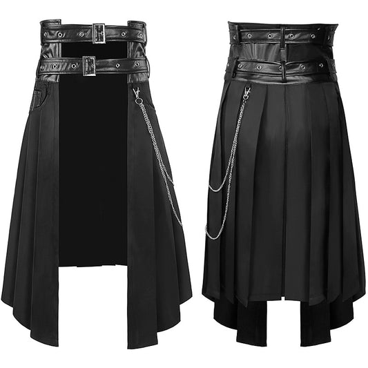 European And American Dark Rock Ashes Gothic Skirt - KuzuSHOP