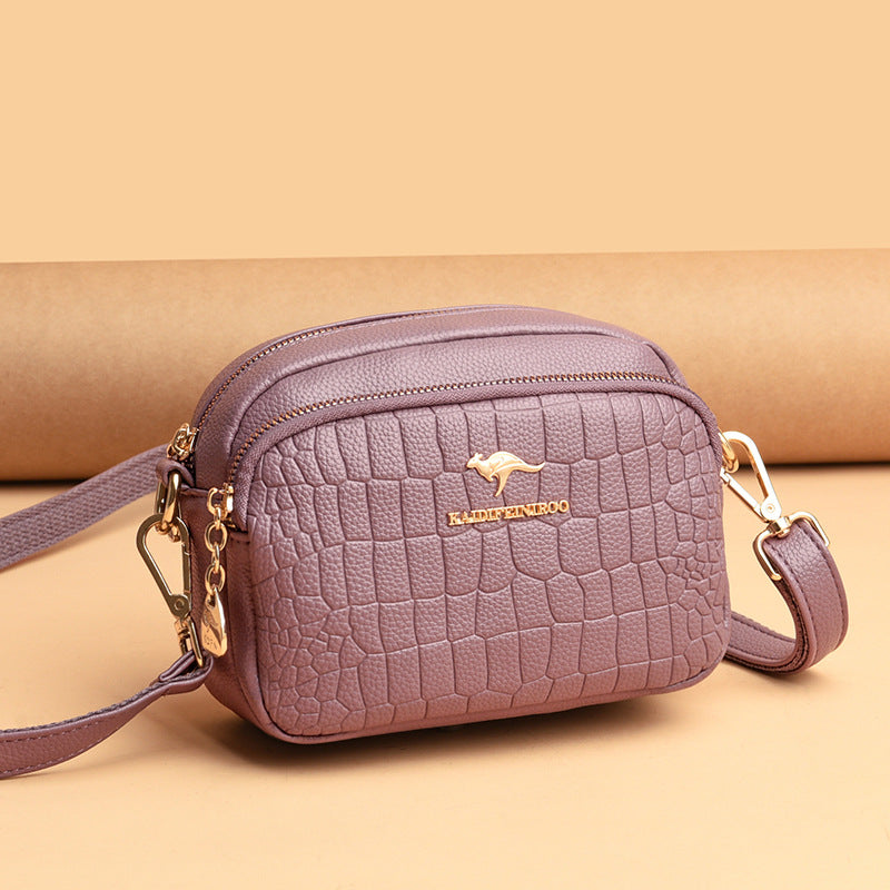 Bag women's bag new 2021 Messenger shoulder bag women's fashion crocodile pattern small bag small square bag Europe and America