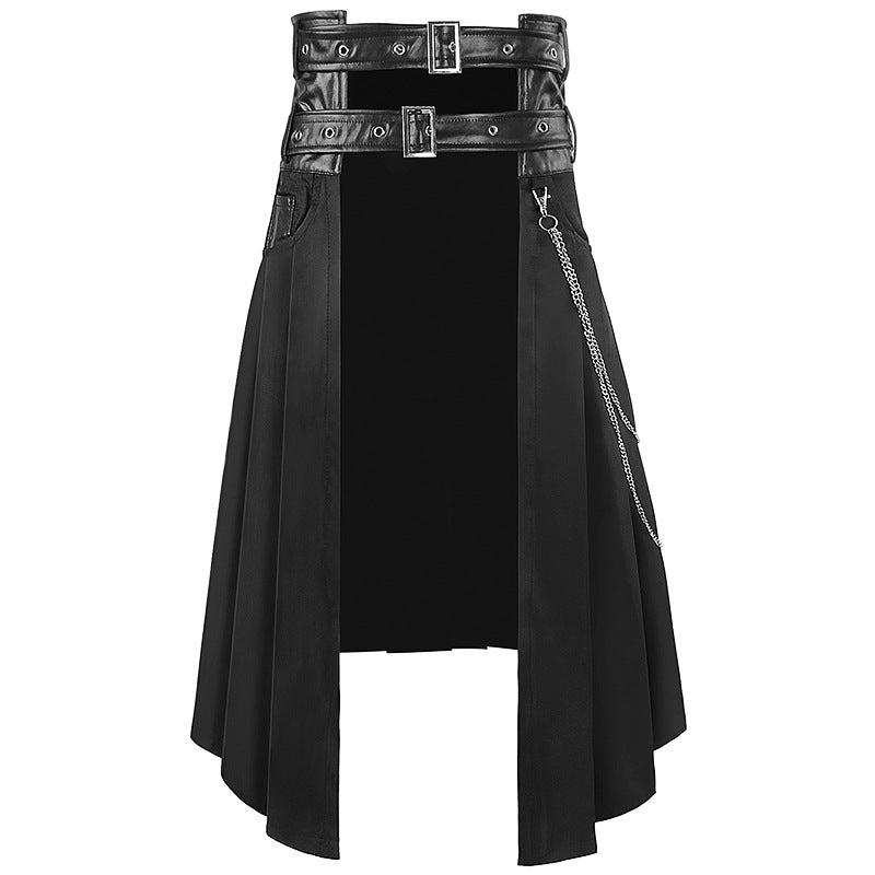 European And American Dark Rock Ashes Gothic Skirt - KuzuSHOP