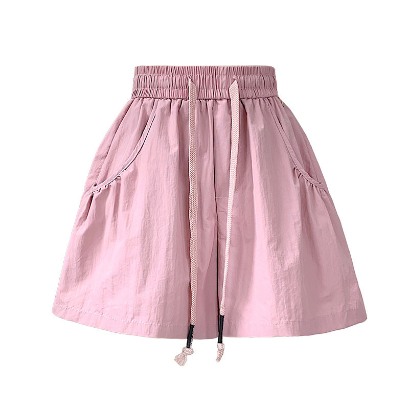 Design Elastic Waist Casual Shorts - KuzuSHOP