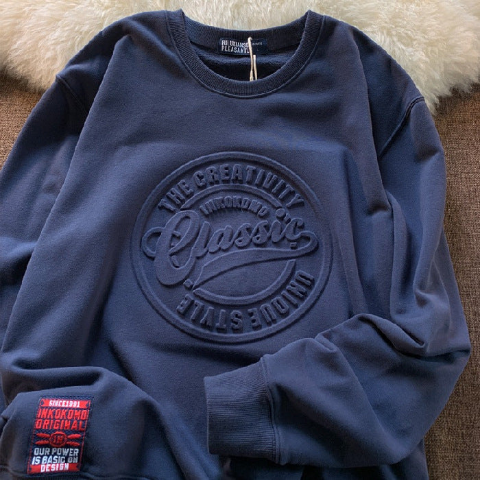 Scale Sweater Concave-convex Round Neck Couple's Tops Fashion Style - KuzuSHOP