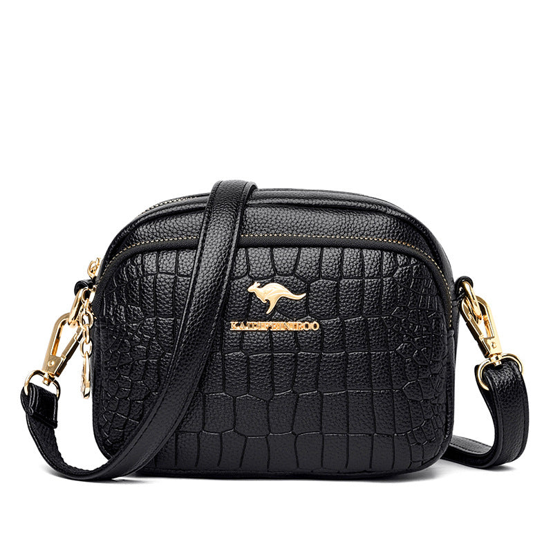 Bag women's bag new 2021 Messenger shoulder bag women's fashion crocodile pattern small bag small square bag Europe and America