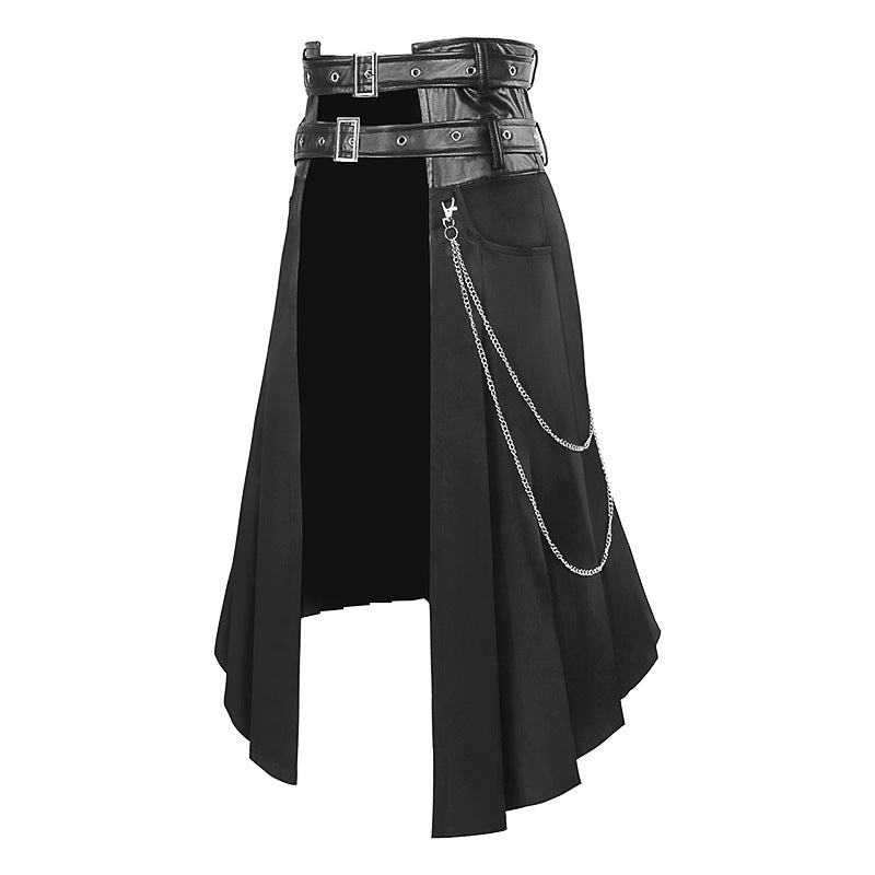 European And American Dark Rock Ashes Gothic Skirt - KuzuSHOP