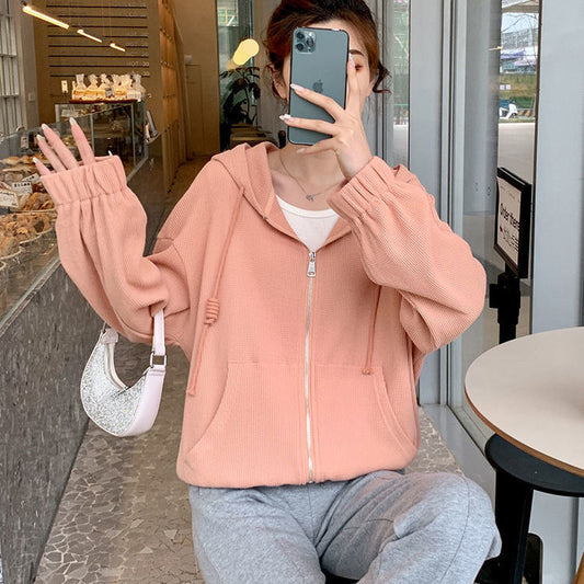 Casual Zipper Cardigan Women's Top - KuzuSHOP