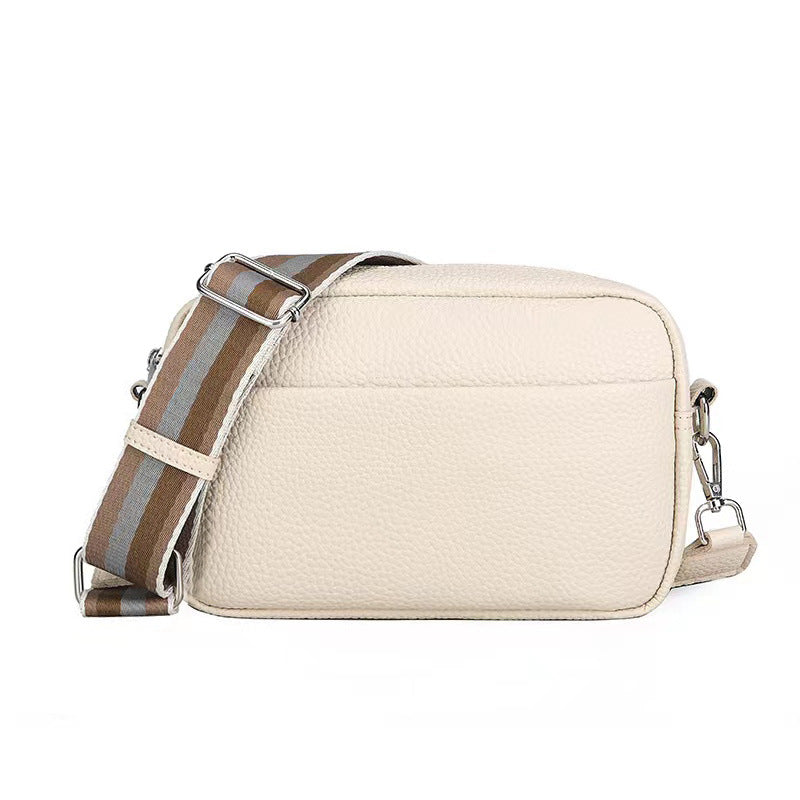 Cross-border foreign trade hot-selling women's bag 2023 spring and summer new small square bag wide shoulder strap single shoulder diagonal bag wholesale distribution - KuzuSHOP