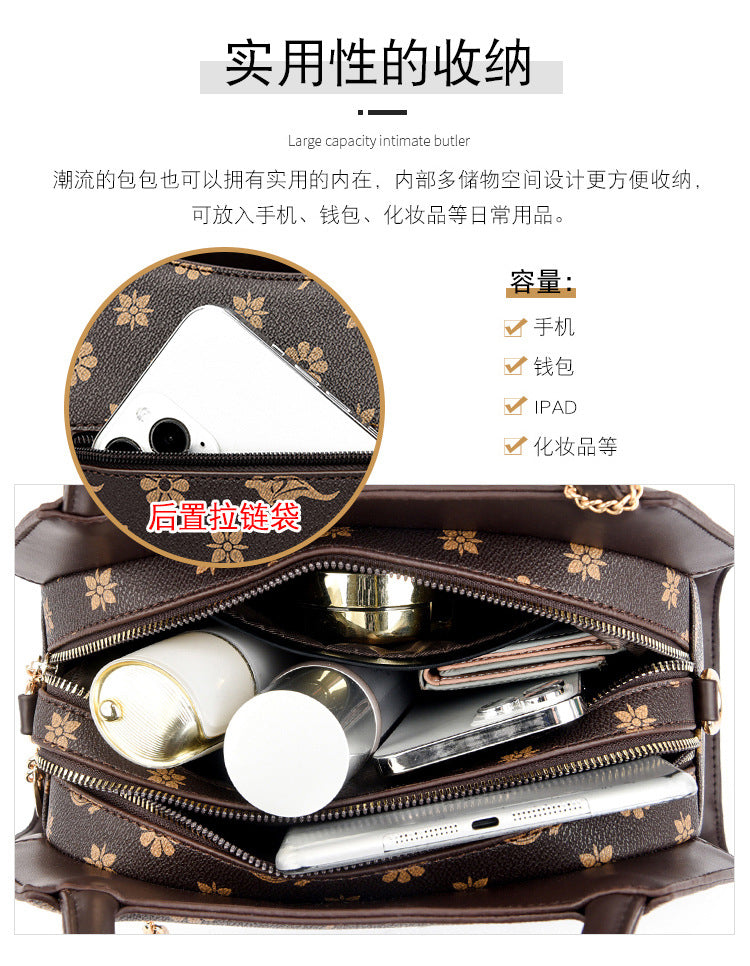 Bag women's bag new 2024 Messenger bag women's single shoulder bag women's fashion women's atmospheric handbag women's one piece delivery - KuzuSHOP