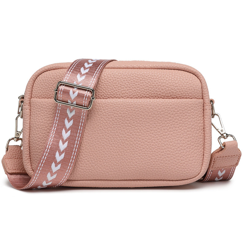 Cross-border foreign trade hot-selling women's bag 2023 spring and summer new small square bag wide shoulder strap single shoulder diagonal bag wholesale distribution