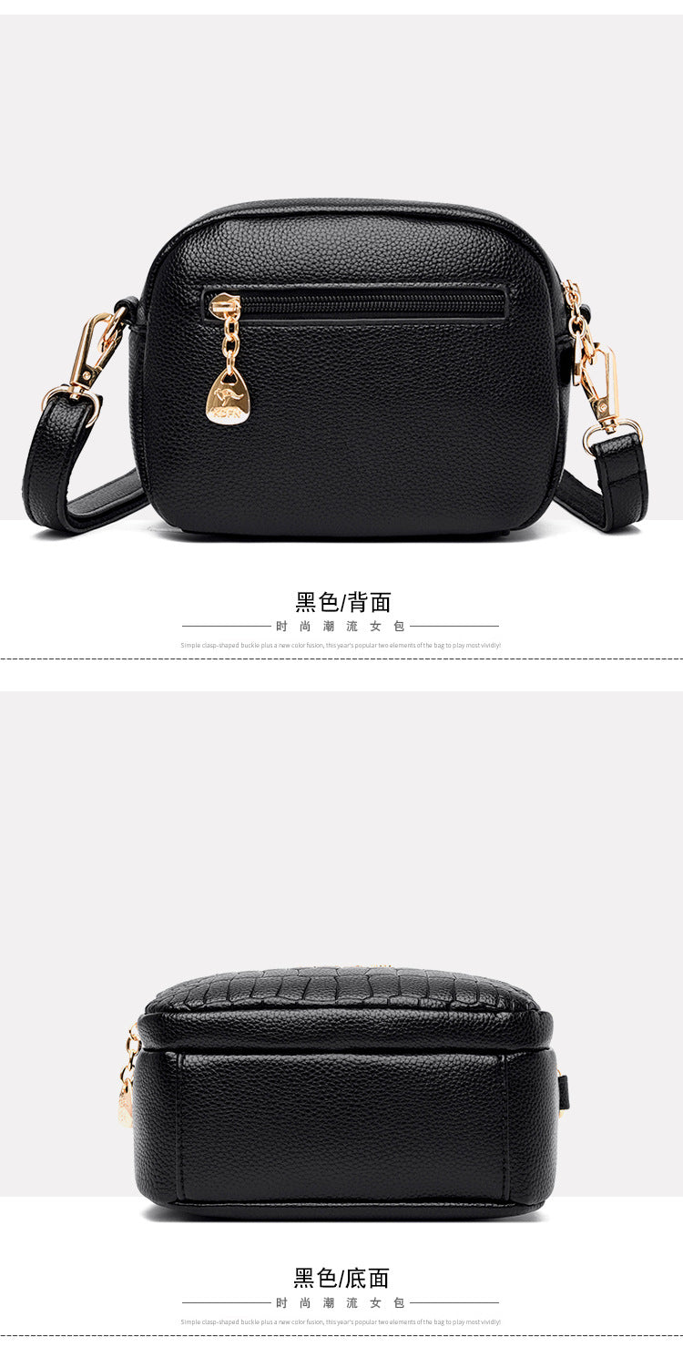 Bag women's bag new 2021 Messenger shoulder bag women's fashion crocodile pattern small bag small square bag Europe and America