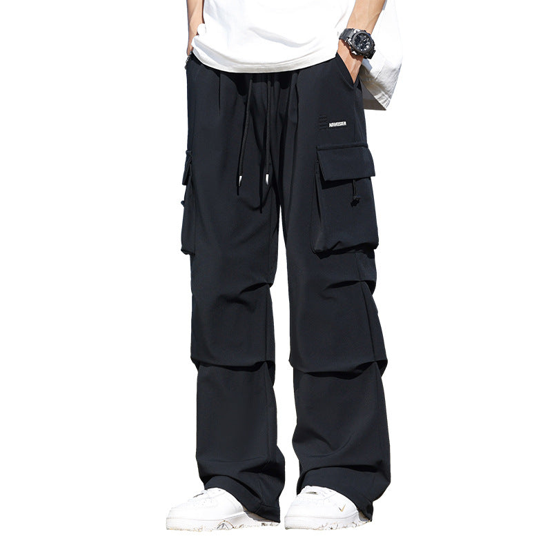 Pu Shuai Loose Straight-leg Wide-leg Pants - KuzuSHOP