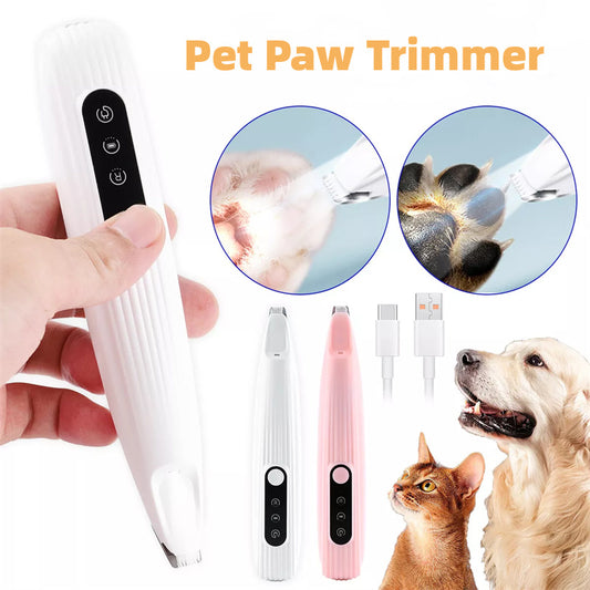 Pets Efficient LED Shaving Cat Dog Foot Hair Electric Clipper Pet Products - KuzuSHOP