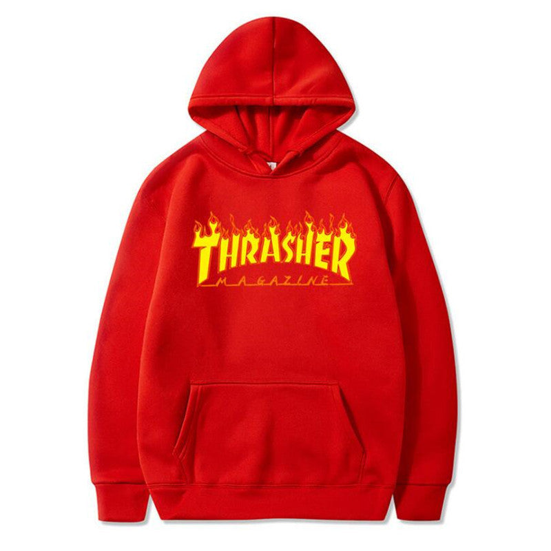 Men's Skateboard Fleece-lined Pullover Plus Size Sweater - KuzuSHOP