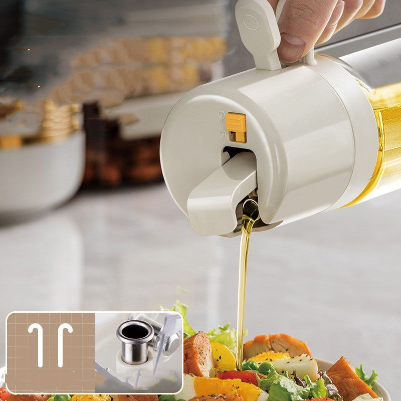 2 In 1 Oil Sprayer Bottle BBQ Cooking Oil Dispenser Olive Oil Pourers Sprayer Kitchen Baking Oil Mister Vinegar Bottle - KuzuSHOP