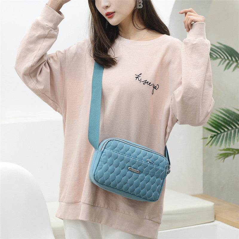 Rhombus Creative Fashion Solid Color Large Capacity Shoulder Messenger Bag - KuzuSHOP