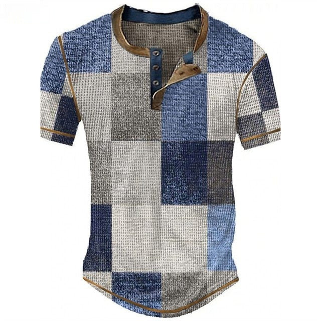 Men's T-shirt Casual Digital Printing Loose Short Sleeve - KuzuSHOP