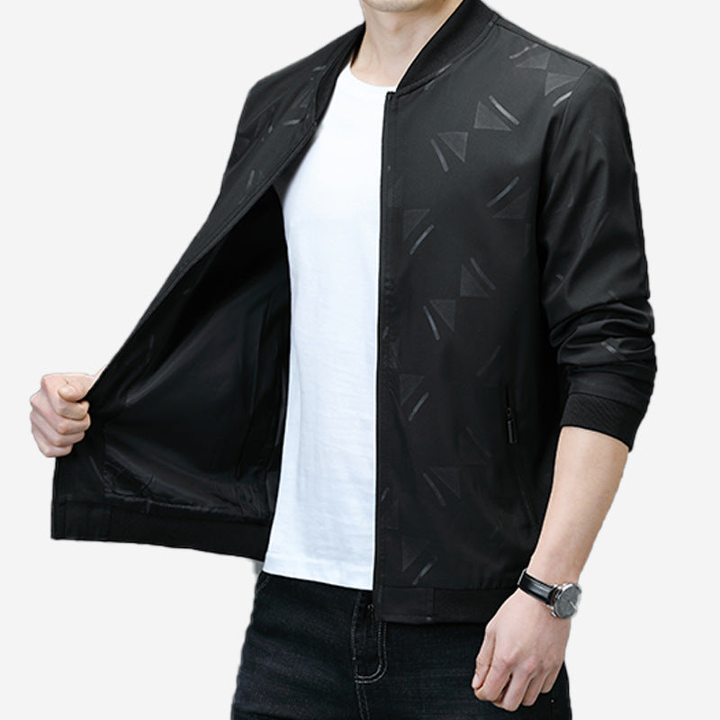 Casual Stand Collar Baseball Uniform Slim Jacket Men's Top - KuzuSHOP