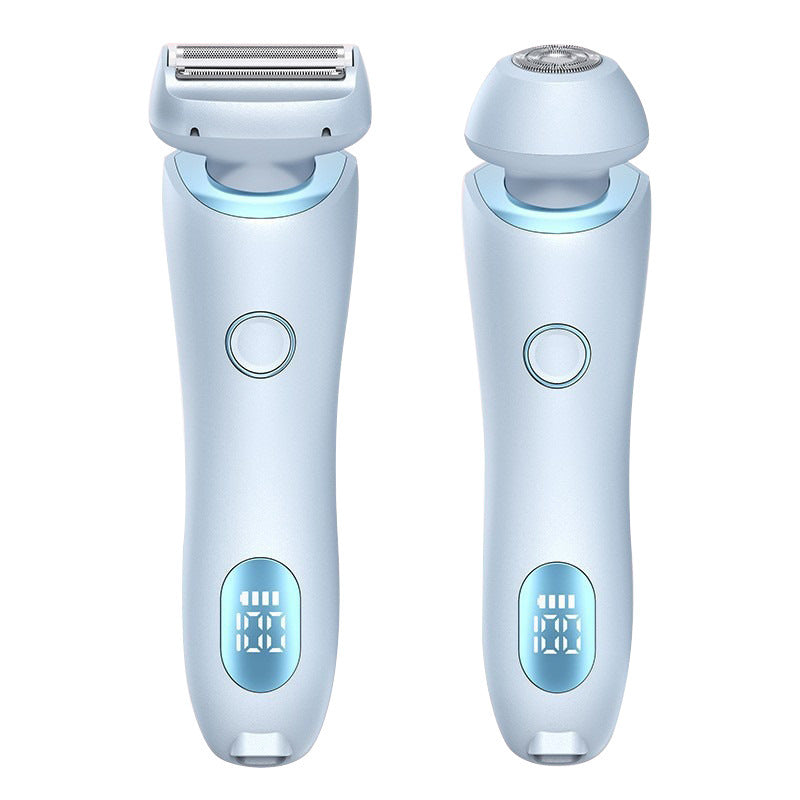 2 In 1 Hair Removal Epilator USB Rechargeable Trimmer Women Body Razor Face Leg Armpit Bikini Hand Pubic Shaver Hair Remover - KuzuSHOP