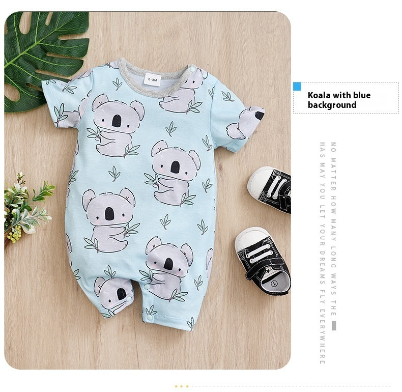 Summer New Baby Jumpsuit Full Printed Koala Baby - KuzuSHOP