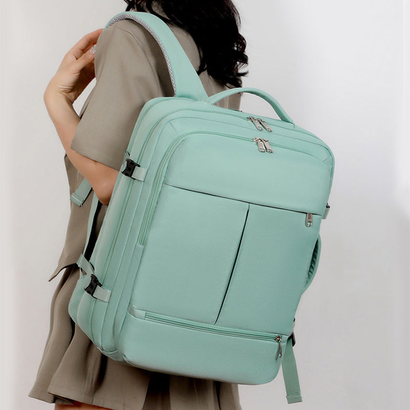 Large Capacity Backpack For Women Men Multiple Pockets And Zippers Versatile Computer Bags Business Travel Backpack - KuzuSHOP