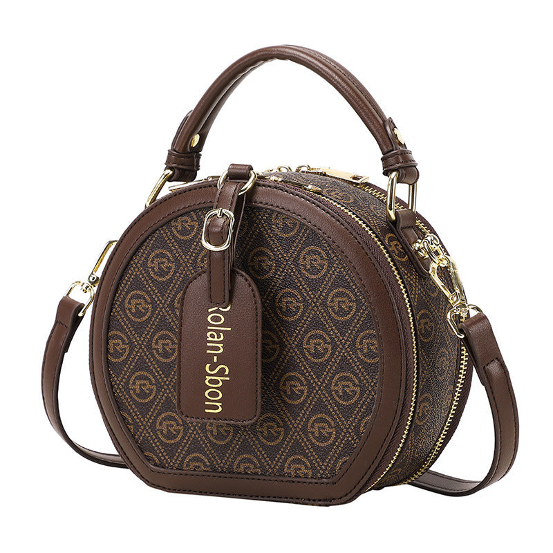 Fashion Small Round Bag Retro Handbag Commuter - KuzuSHOP