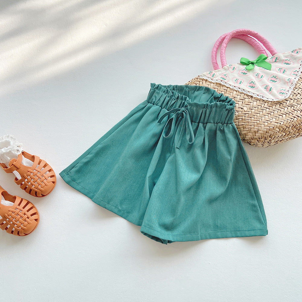 Korean Style Children's Casual Shorts Solid Color