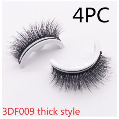Reusable 3D Mink Lashes Natural False Eyelashes Self Adhesive Fake Glue Free Makeup Eyelash Extension Silk - KuzuSHOP