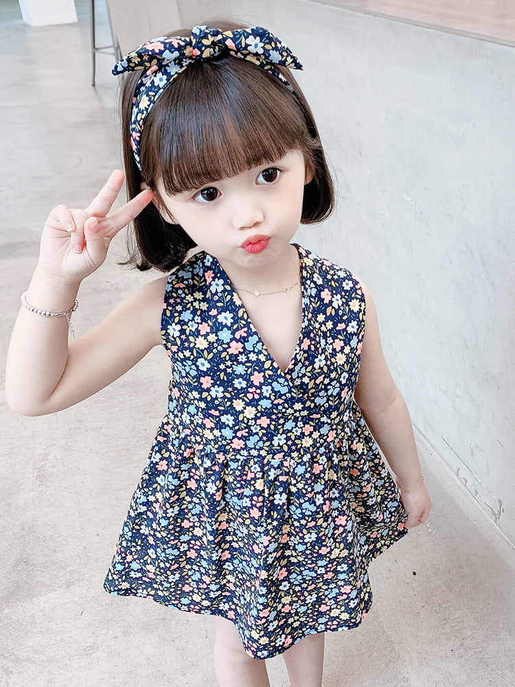 Girls Summer Ruffled Spaghetti Straps Dress - KuzuSHOP