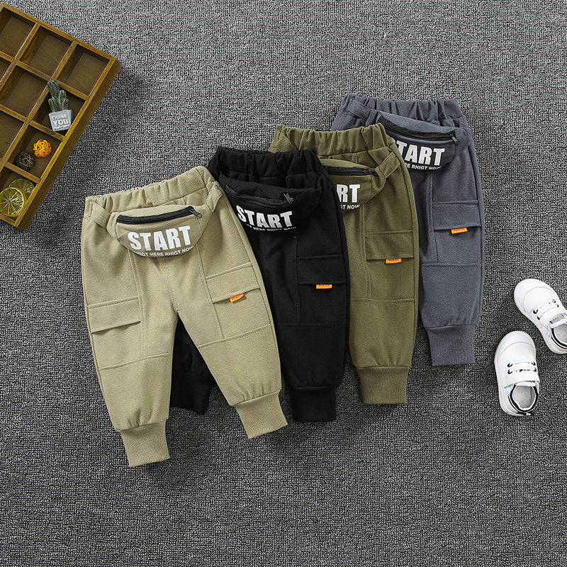 Boys' Spring And Autumn Western Style Casual Pants Children's Workwear - KuzuSHOP