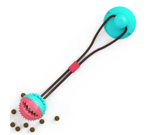 Dog Toys Silicon Suction Cup Tug Interactive Dog Ball Toy For Pet Chew Bite Tooth Cleaning Toothbrush Feeding Pet Supplies - KuzuSHOP