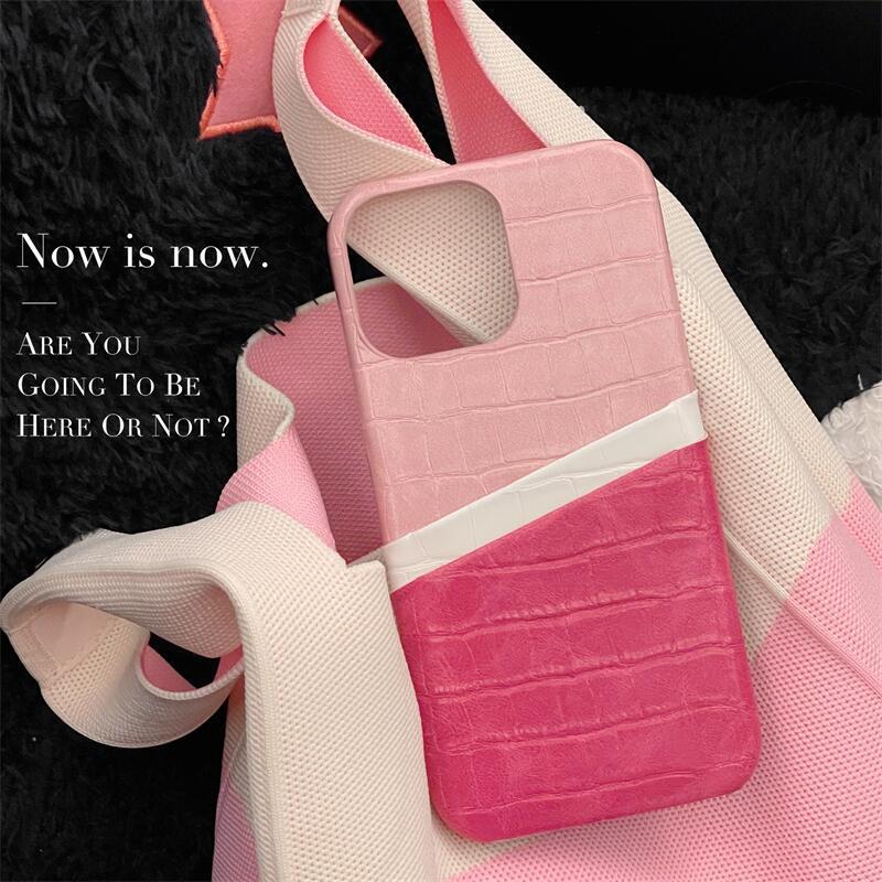Double Card Leather Half Pack Phone Case - KuzuSHOP