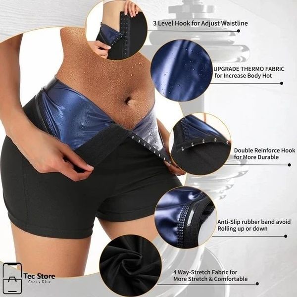 Slimming Pants Waist Trainer Shapewear Tummy Hot Thermo Sweat Leggings Fitness Workout Sweat Sauna Pants Body Shaper - KuzuSHOP