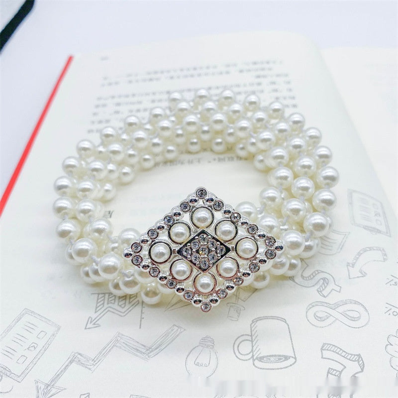 Fashion Jewelry Women's White Pearl Waist Chain Decoration - KuzuSHOP