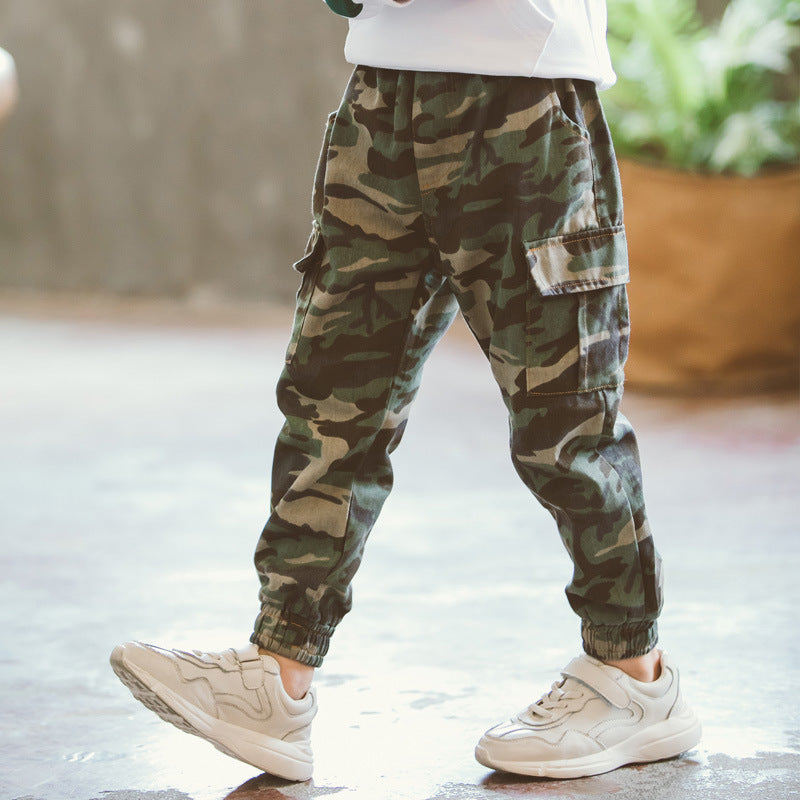 Children's Sports Military Camouflage Casual Trousers - KuzuSHOP