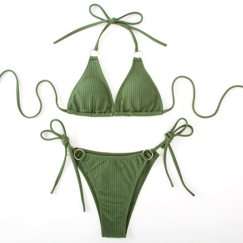 Sexy Bikini Set Summer Side Tie Thong Bandage Style Swimsuit Womens Clothing - KuzuSHOP