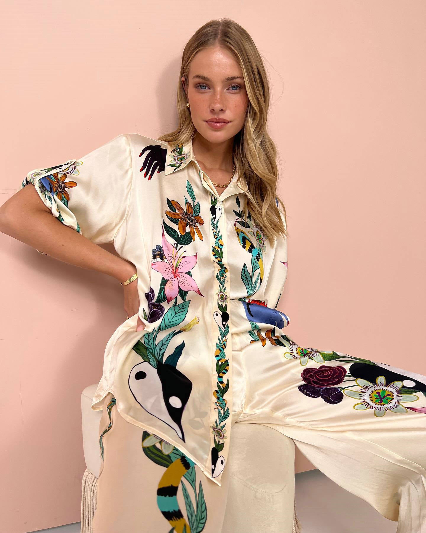 Shirt Trousers Casual Two-piece Suit - KuzuSHOP