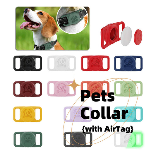 Silicone Protective Sleeve For Airtags Pet Dog Cat Positioning Tracker Collar Cover Anti-lost Protective Case - KuzuSHOP