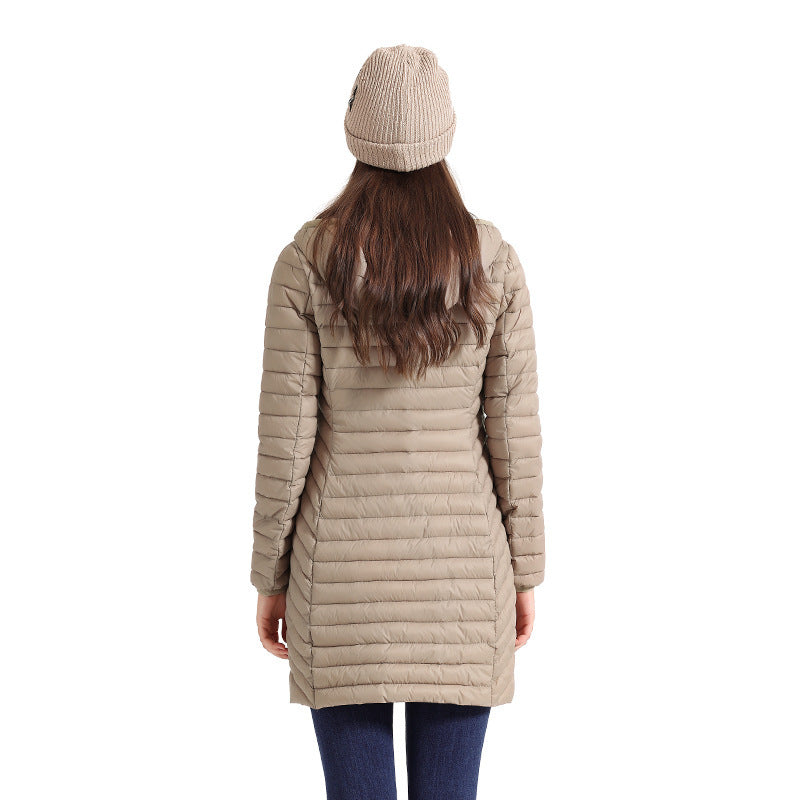Women's Lightweight Mid-length Slim-fit Cotton-padded Jacket - KuzuSHOP