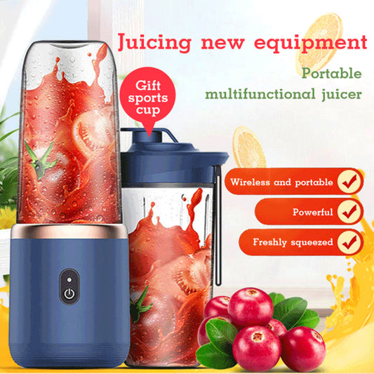 6blade Portable Blender Mini Juicer Cup Extractor Smoothie USB Charging Fruit Squeezer Blender Food Mixer Ice Crusher Portable Juicer Machine - KuzuSHOP