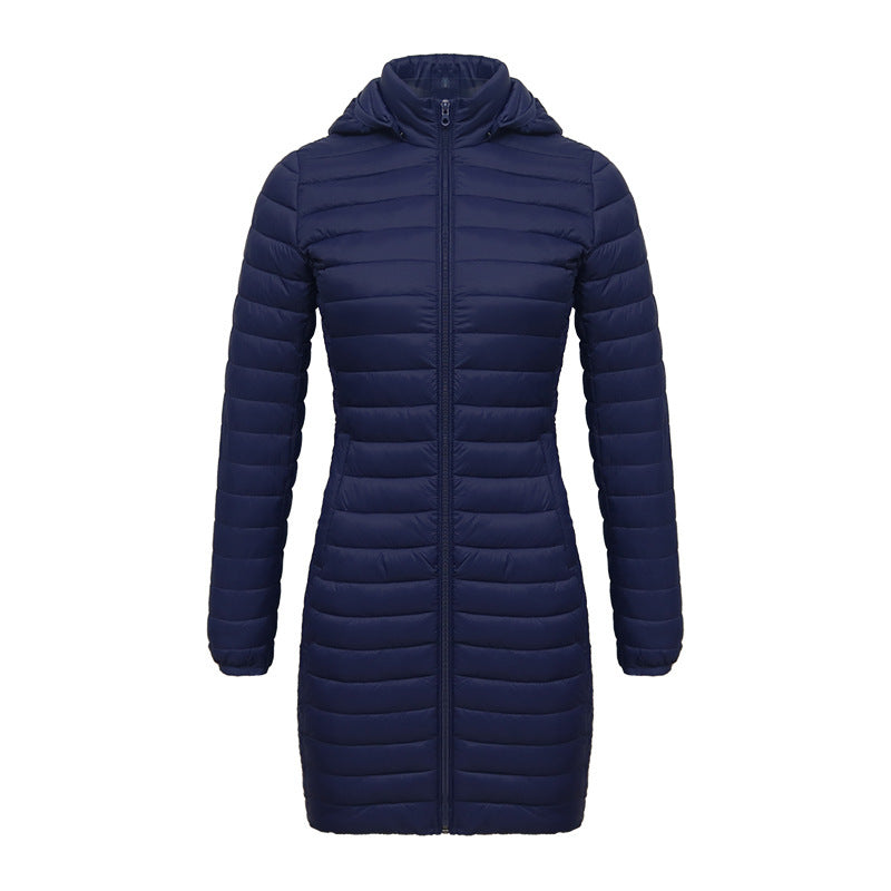 Women's Lightweight Mid-length Slim-fit Cotton-padded Jacket - KuzuSHOP
