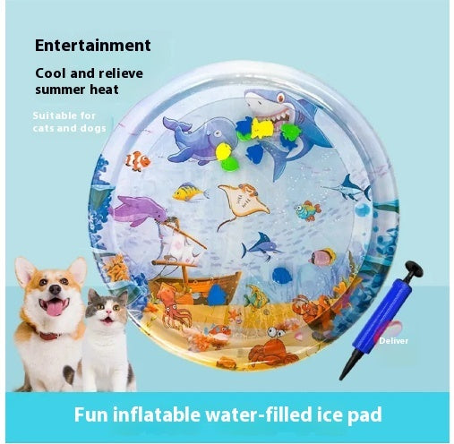 Summer Cooling Pet Water Bed Cushion Ice Pad Dog Sleeping Square Mat For Puppy Dogs Cats Pet Kennel Cool Cold - KuzuSHOP