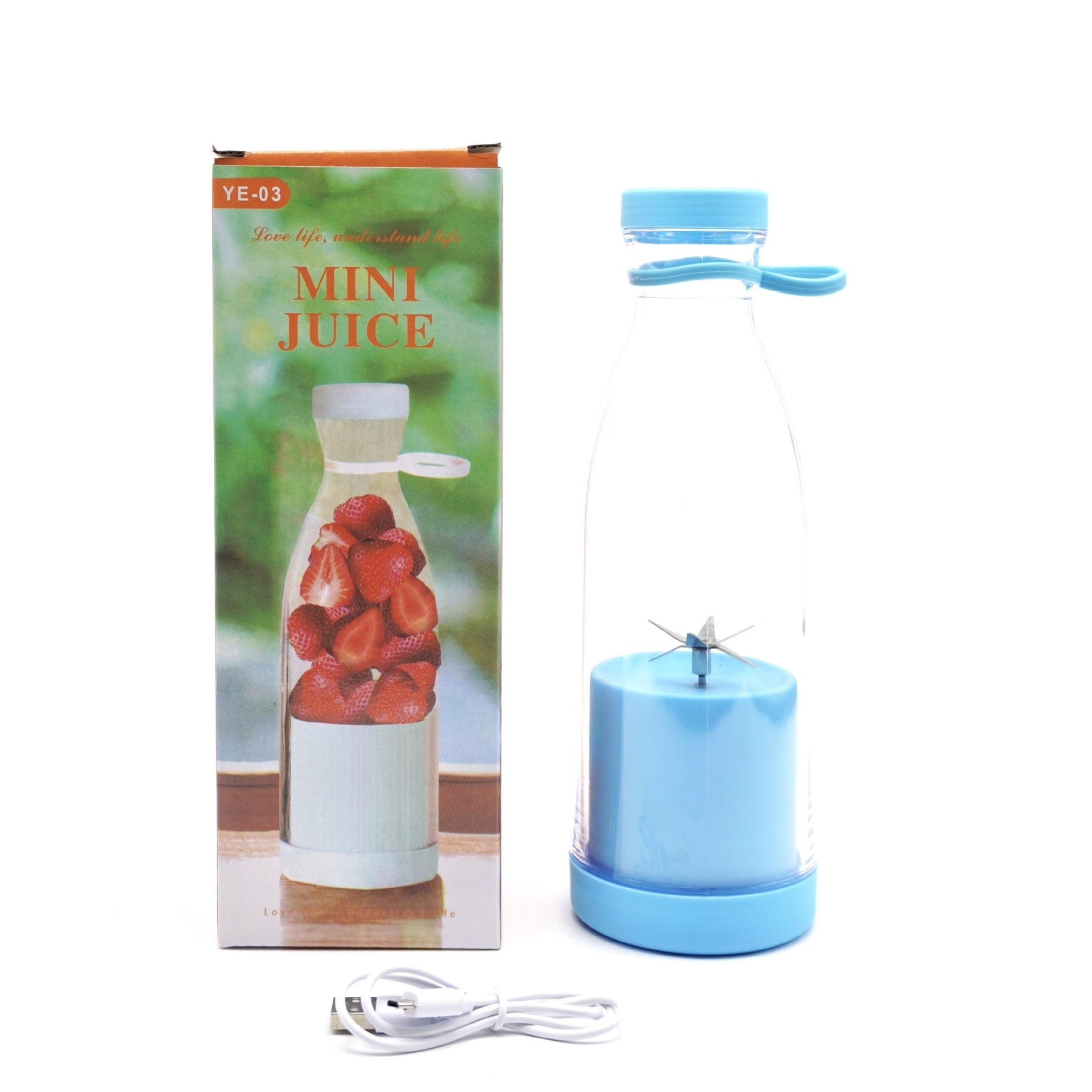 Electric USB Wine Bottle Juicer Cup 6-leaf Cutter Head Household - KuzuSHOP