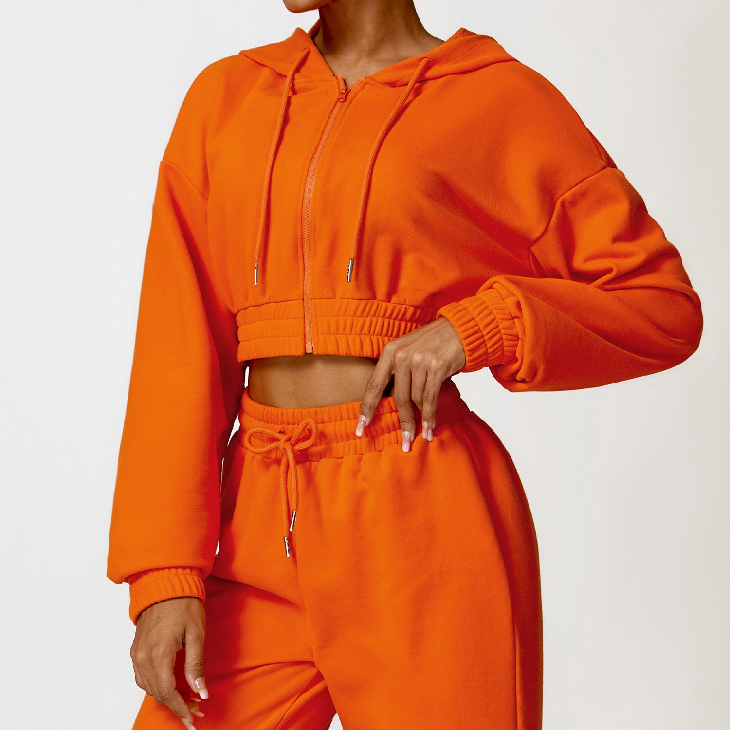 Warm And Loose Long Sleeve Sweater Coat & Pant Set - KuzuSHOP