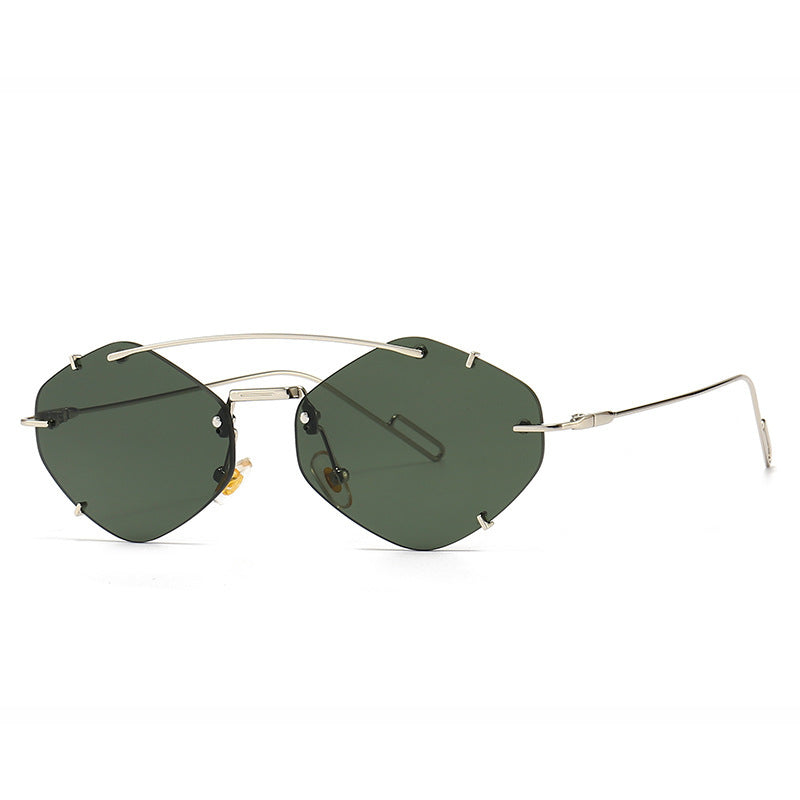Metal Frameless Sun Glasses Women - KuzuSHOP