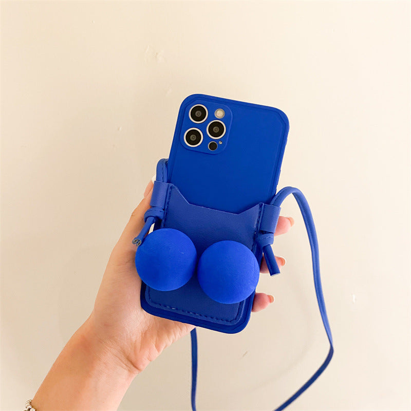 Blue Decompression Soft Ball Applicable Card Bag Mobile Phone Case - KuzuSHOP