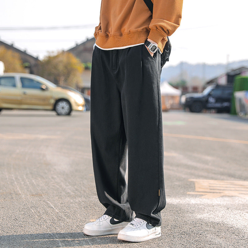 Cotton Pants Men's Casual Straight-leg Pants - KuzuSHOP