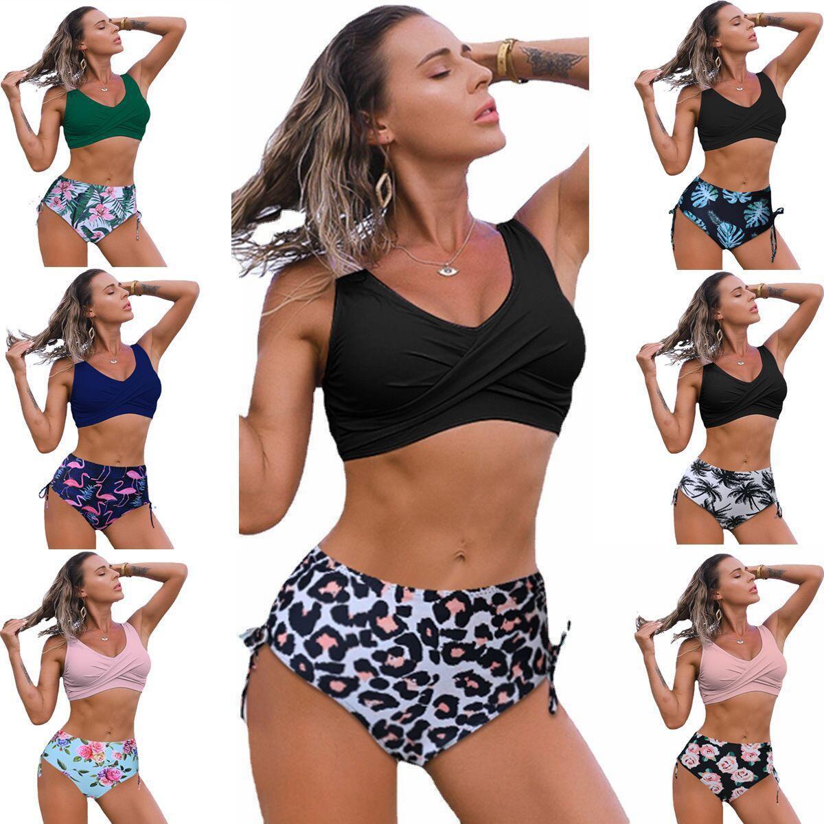 Twist Bikini Women High Waist Swimsuit Summer Beach Clothes - KuzuSHOP