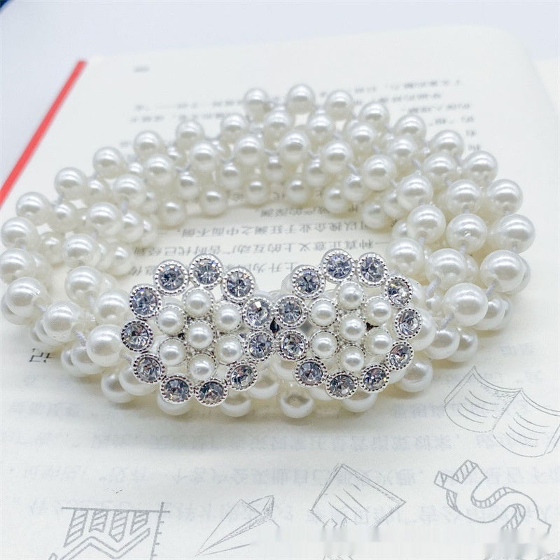 Fashion Jewelry Women's White Pearl Waist Chain Decoration - KuzuSHOP