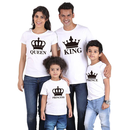 Crown King Family Wear Summer New Short-Sleeved T-Shirt Family Wear - KuzuSHOP